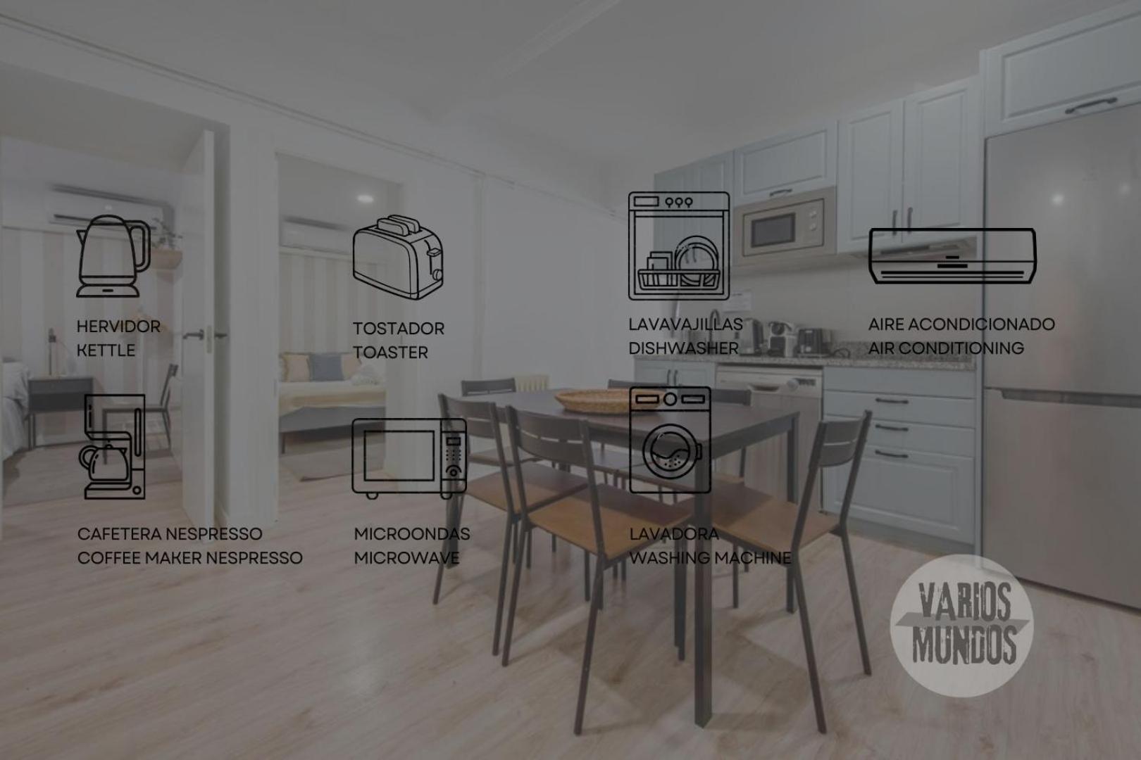Nuevo Apt De 9Pax En La Cava Alta Centro De Madrid E1 Luaran gambar